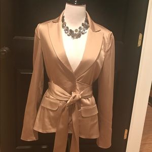 BCBGMAXAZRIA - LOLA - Satin Tie Blazer